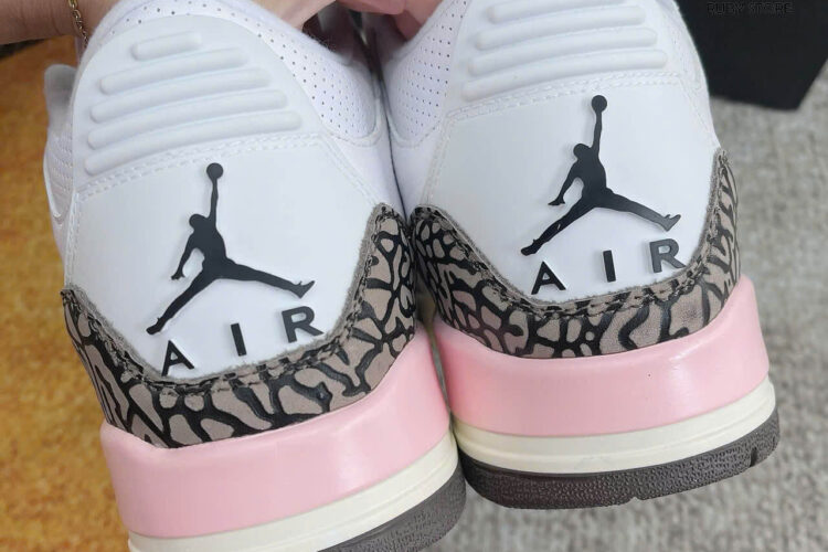 Hình ảnh thực tế phiên bản Jordan 3 nâu hồng Rep 1 1 tại Ruby Store