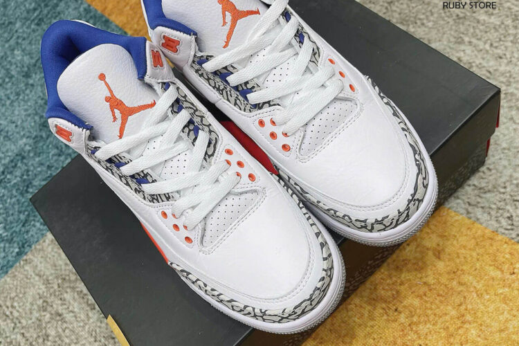 Hình ảnh thực tế phiên bản Jordan 3 Retro Knicks Rep 1 1 tại Ruby Store