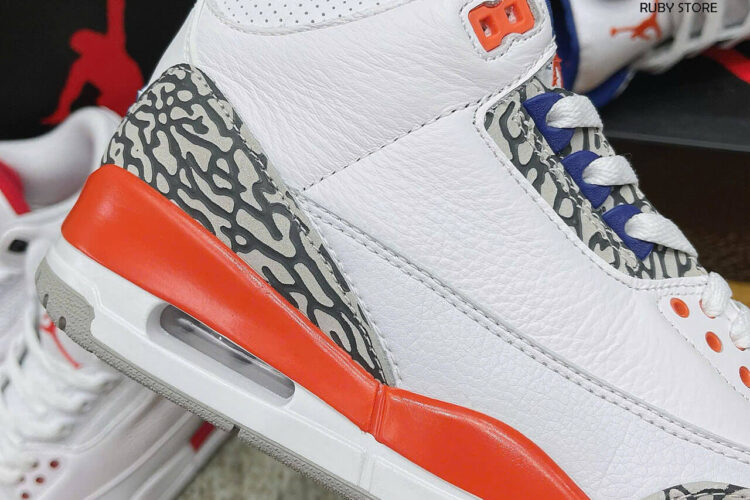 Hình ảnh thực tế phiên bản Jordan 3 Retro Knicks Rep 1 1 tại Ruby Store