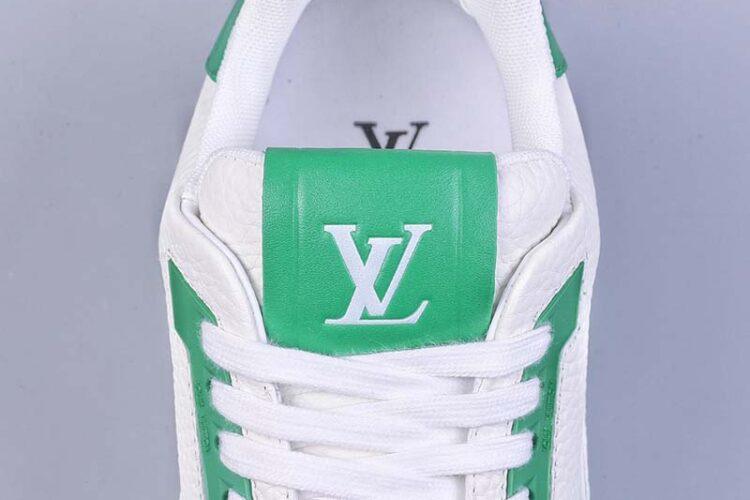 Giày Louis Vuitton Trainer Yayoi Kusama White Green Xanh Lá