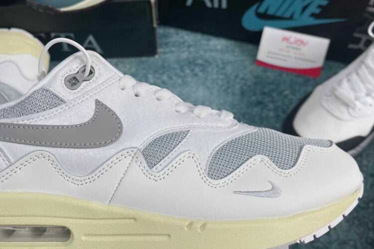 Giày Nike Air Max 1 Patta Waves White Trắng xám Rep 1 1