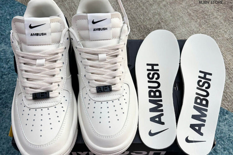 Hình ảnh thực tế giày Nike AF1 Ambush White trắng Rep 1 1 tại Ruby Store