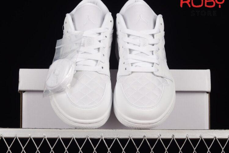 giày nike jordan 1 low quilted white