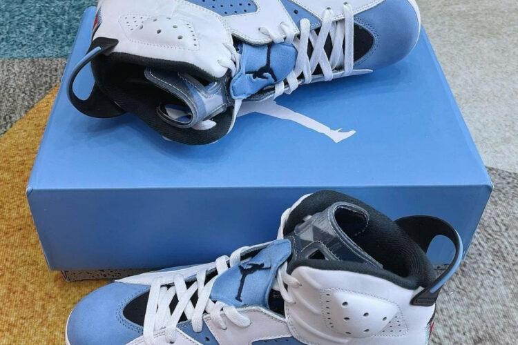 Giày Jordan 6 Retro UNC White