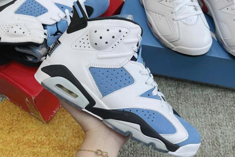 Giày Jordan 6 Retro UNC White