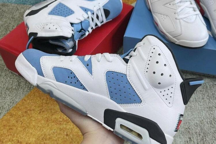 Giày Jordan 6 Retro UNC White