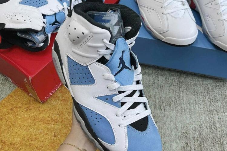Giày Jordan 6 Retro UNC White