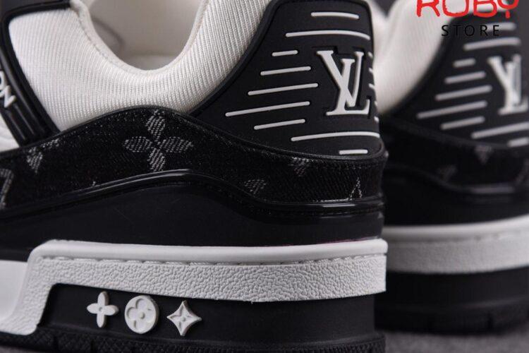 Thiết kế gót giày Louis Vuitton Trainer đen trắng