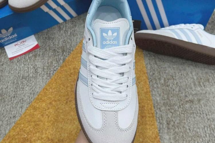 Giày adidas Samba White Halo Blue Trắng sọc xanh dương
