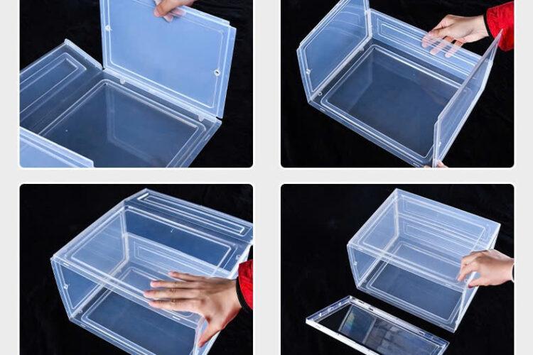 hộp đựng giày trong suốt 1 mặt