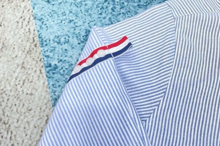 Áo Sơ Mi Thom Browne Xanh 3 Sọc