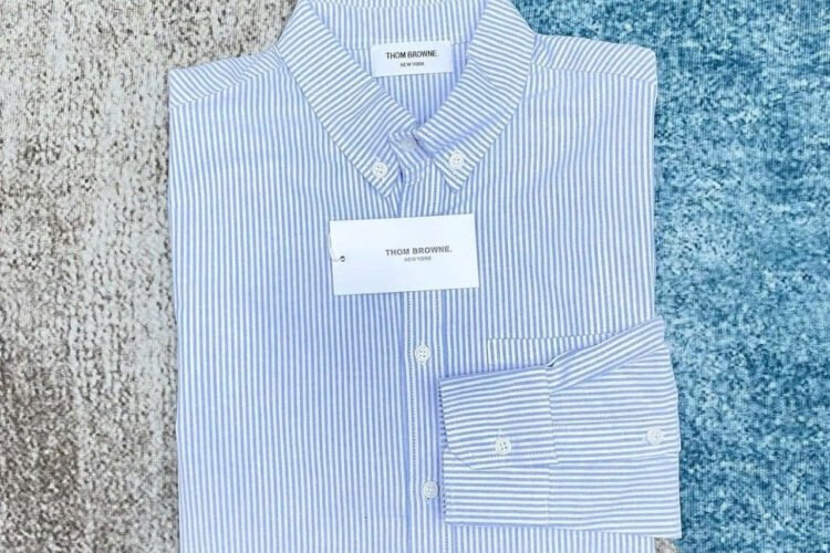 Áo Sơ Mi Thom Browne Xanh 3 Sọc