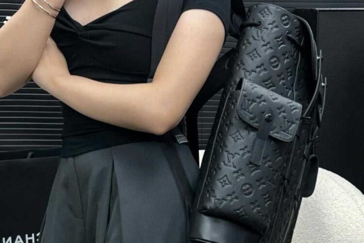 Ba Lô LV Christopher MM Backpack M55699 Black Taurillon