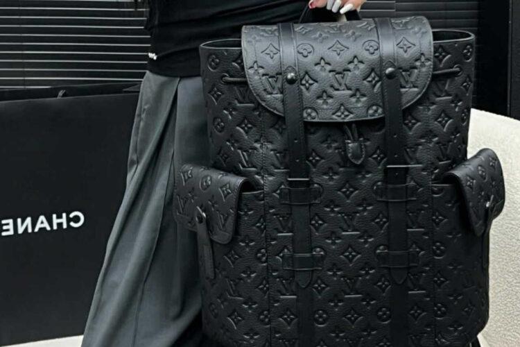 Ba Lô LV Christopher MM Backpack M55699 Black Taurillon