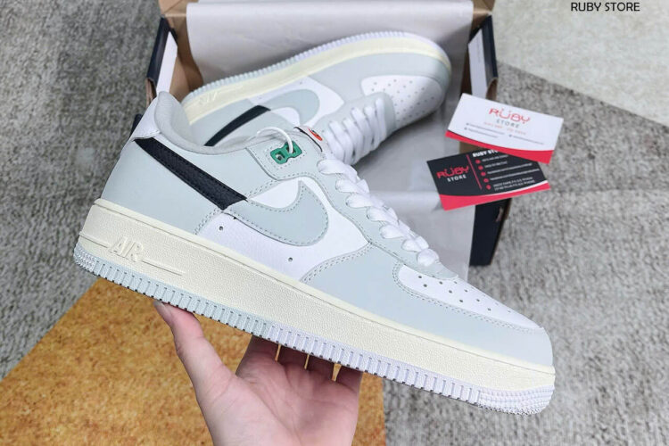 Hình ảnh thực tế mẫu giày Nike AF1 LV8 Split Light Silver bản Replica tại Ruby Store