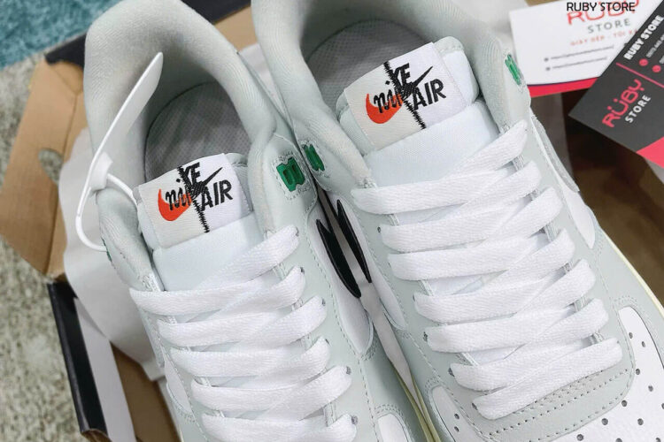 Hình ảnh thực tế mẫu giày Nike AF1 LV8 Split Light Silver bản Replica tại Ruby Store