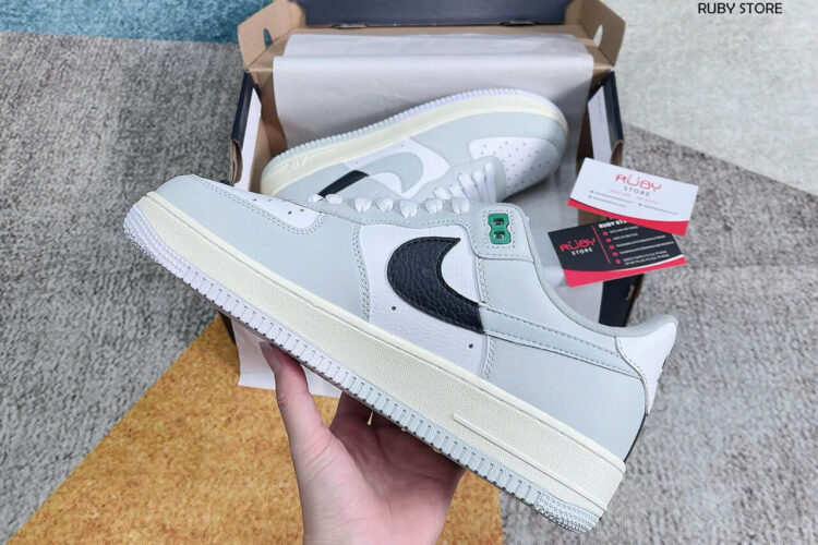 Hình ảnh thực tế mẫu giày Nike AF1 LV8 Split Light Silver bản Replica tại Ruby Store