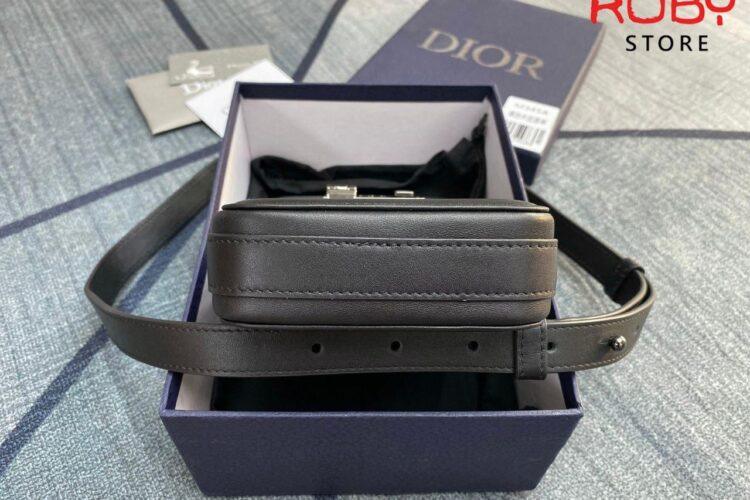 Túi Dior Lock Messenger Clutch Verticle Pouch Black Calfskin giá rẻ