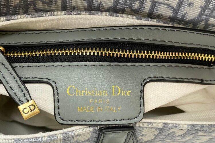 Túi Dior Saddle Medium Bag Grey Oblique Canvas siêu cấp