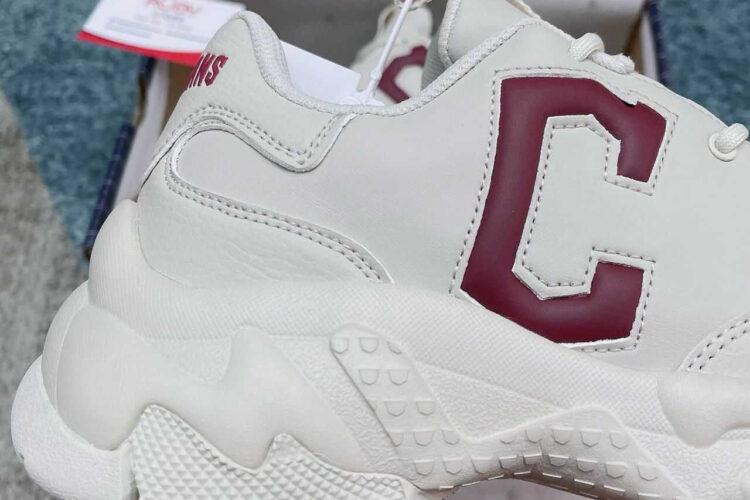 Giày MLB Big Ball Chunky Beige Red chữ C trắng đỏ