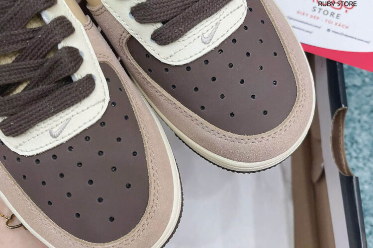 Hình ảnh thực tế giày Nike AF1 Coconut Milk nâu Rep 1 1 tại Ruby Store