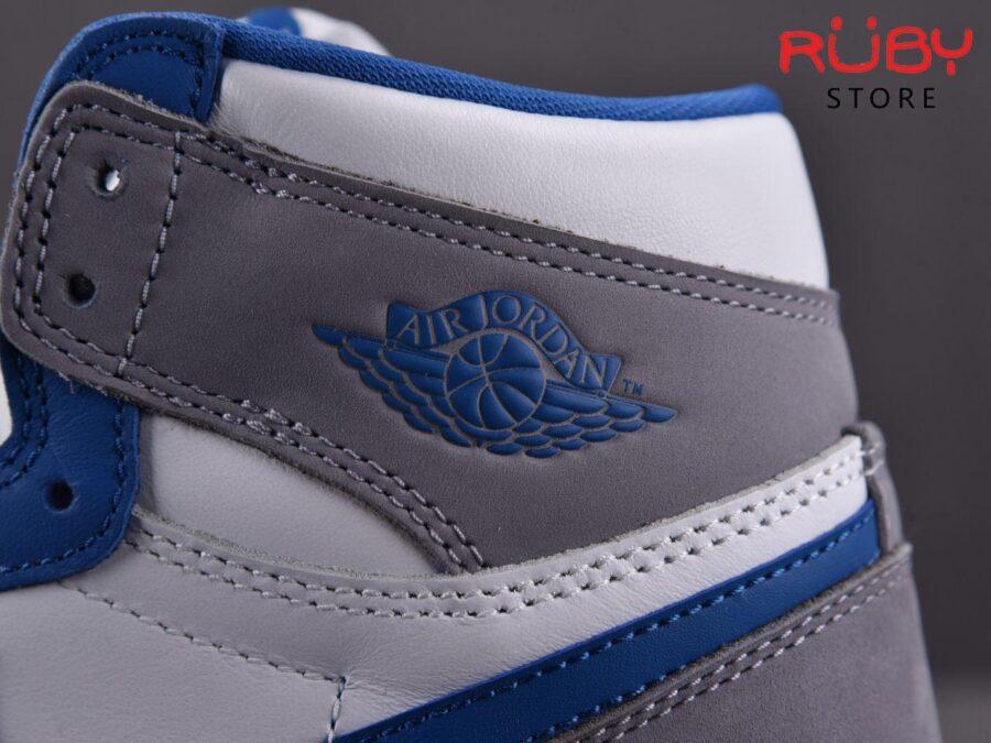Giày Jordan 1 High True Blue xanh trắng xám rep 1 1