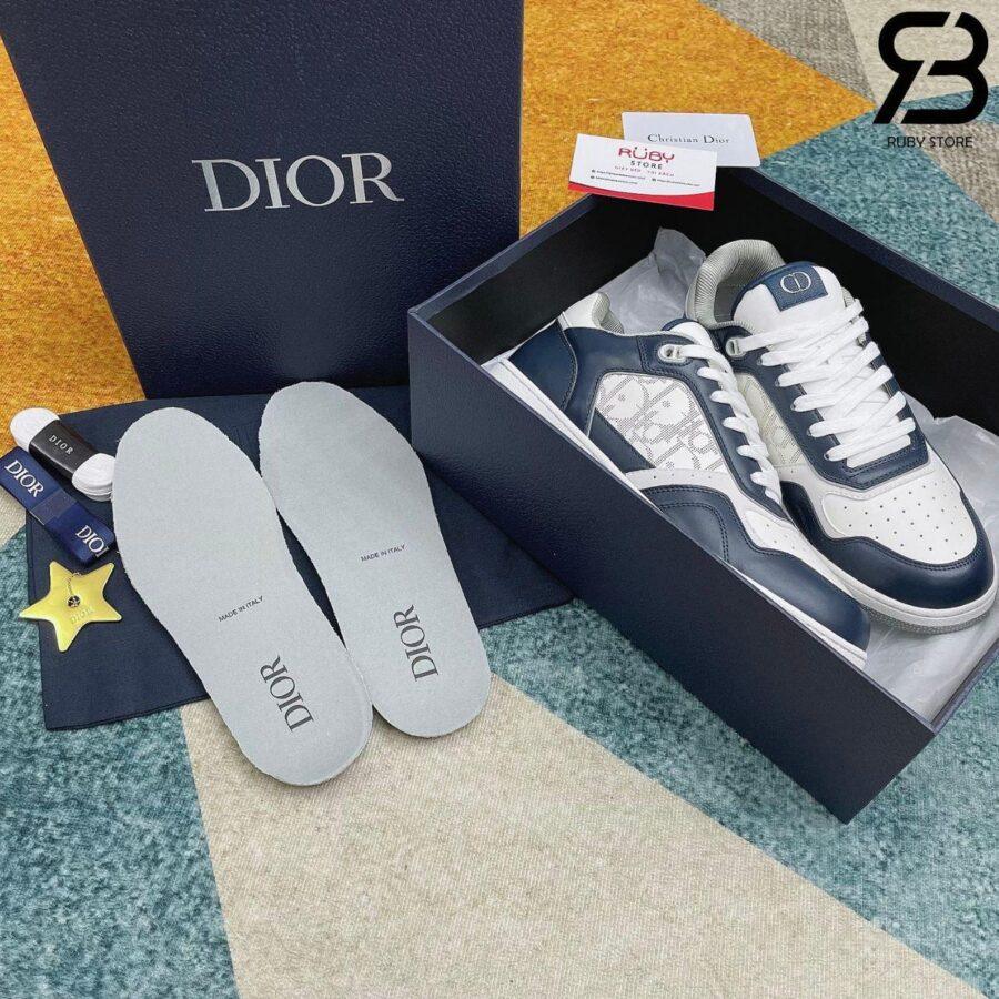 Giày Dior B27 Low Top Deep Blue Xanh Navy Trắng Best Quality
