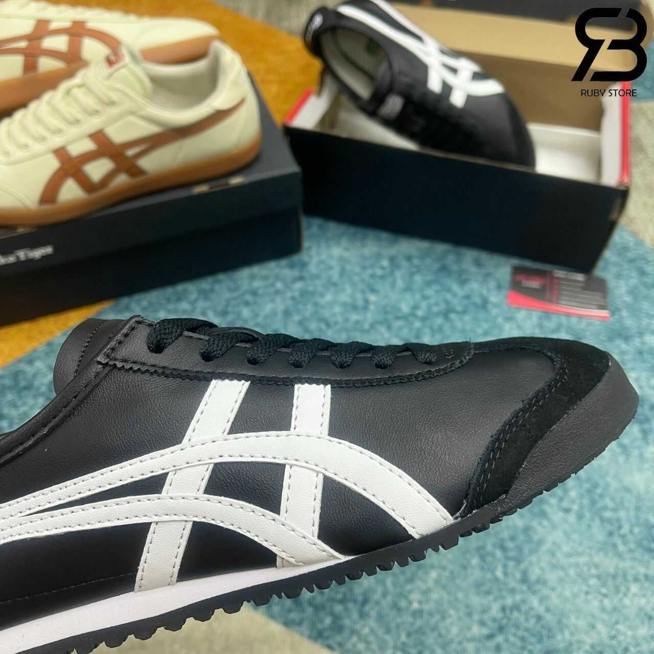 Giày Onitsuka Tiger Mexico 66 Black White đen Trắng Rep 1 1