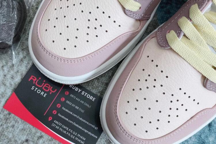 Giày Jordan 1 Low Dark Bony Smoke Mauve Màu Hồng