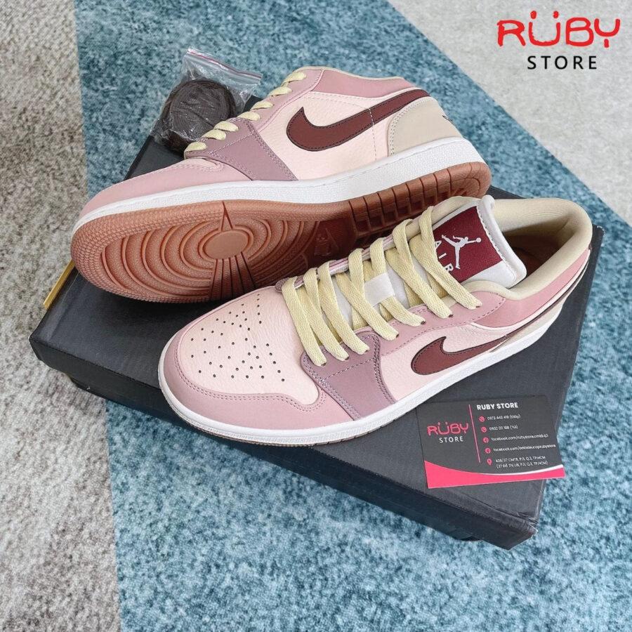 Giày Jordan 1 Low Dark Bony Smoke Mauve Màu Hồng