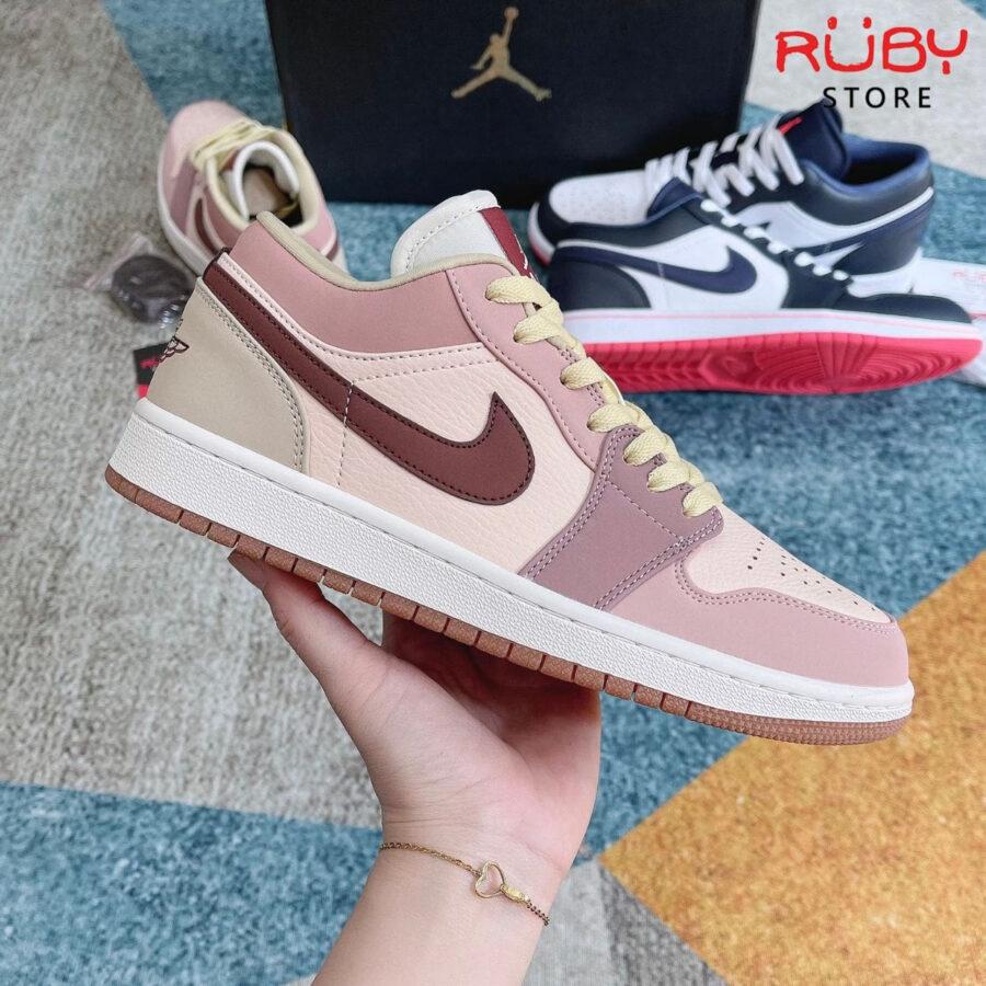 Giày Jordan 1 Low Dark Bony Smoke Mauve Màu Hồng