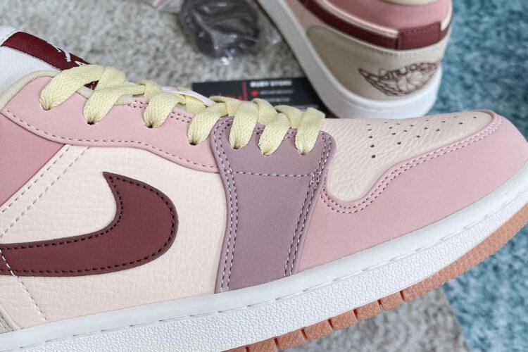 Giày Jordan 1 Low Dark Bony Smoke Mauve Màu Hồng