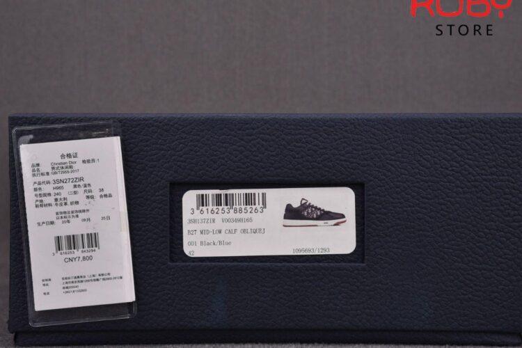 Giày Dior B27 Low Oblique Jacquard Black Rep 1 1