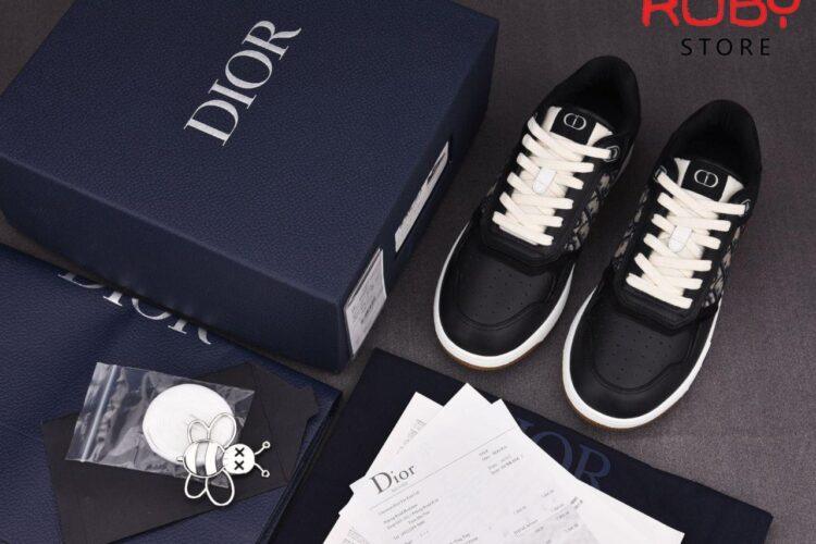 Giày Dior cổ thấp B27 màu đen