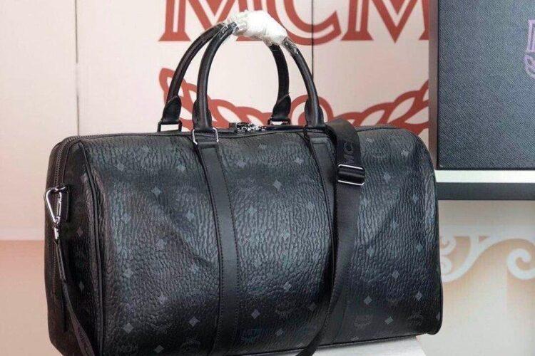 Túi MCM Ottomar Weekender Bag 45 In Visetos Black Đen Best Quality