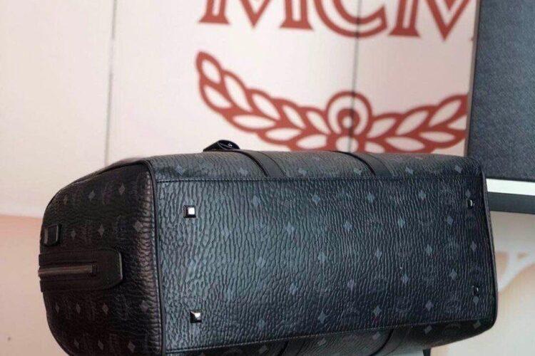 Túi MCM Ottomar Weekender Bag 45 In Visetos Black Đen Best Quality