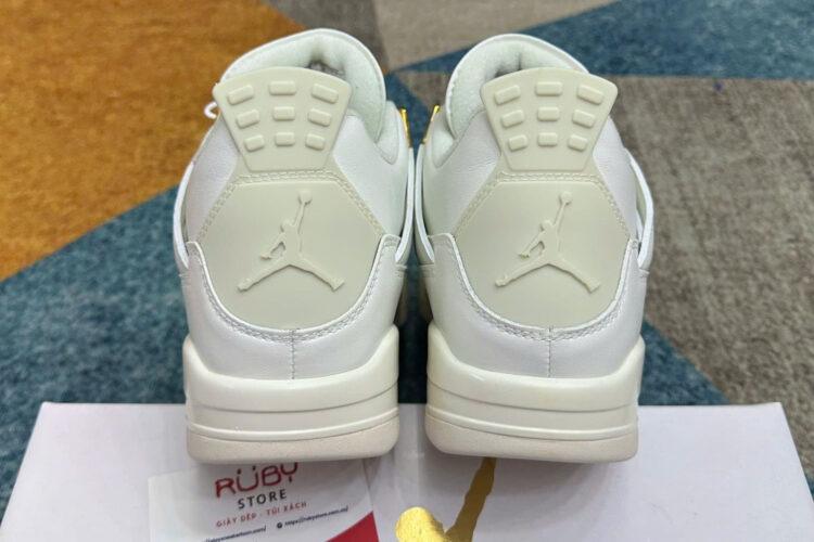 Giày Jordan 4 Retro Metallic Gold Trắng Kem