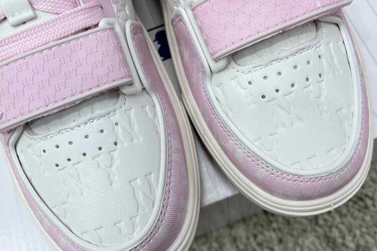 Giày MLB Chunky Liner Mid Monogram NY Pink Hồng Trắng