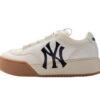 Giày MLB Chunky Wide New York Yankees Cream Trắng Kem Đế Nâu Rep 1 1