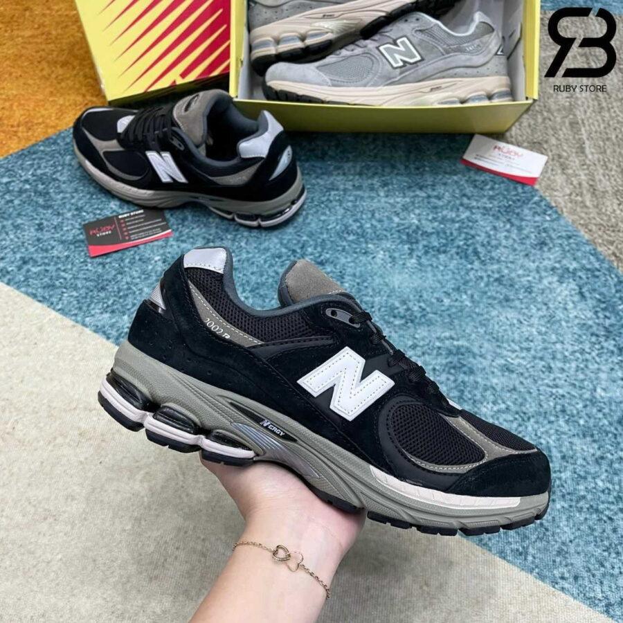 Giày New Balance 2002R Black Dark Grey đen Xám Rep 1 1