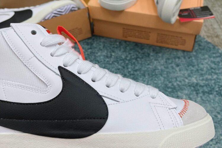 Giày Nike Blazer Mid 77 Jumbo White Black Trắng đen cổ cao Rep 1 1