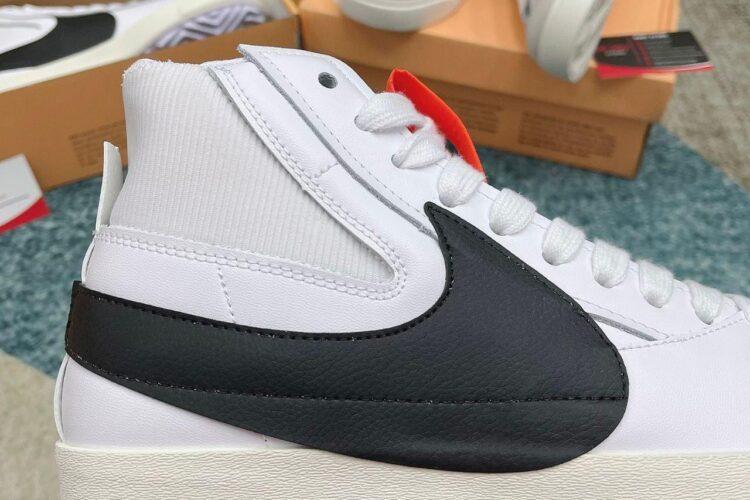 Giày Nike Blazer Mid 77 Jumbo White Black Trắng đen cổ cao Rep 1 1
