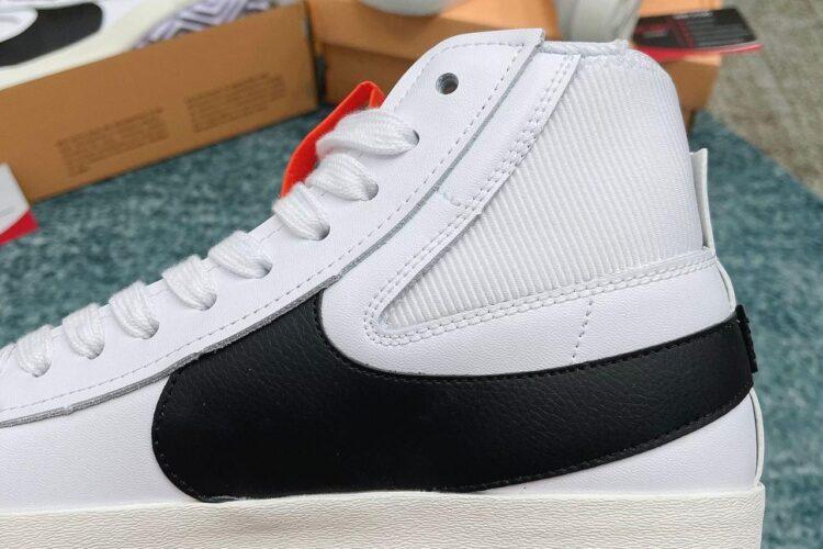 Giày Nike Blazer Mid 77 Jumbo White Black Trắng đen cổ cao Rep 1 1