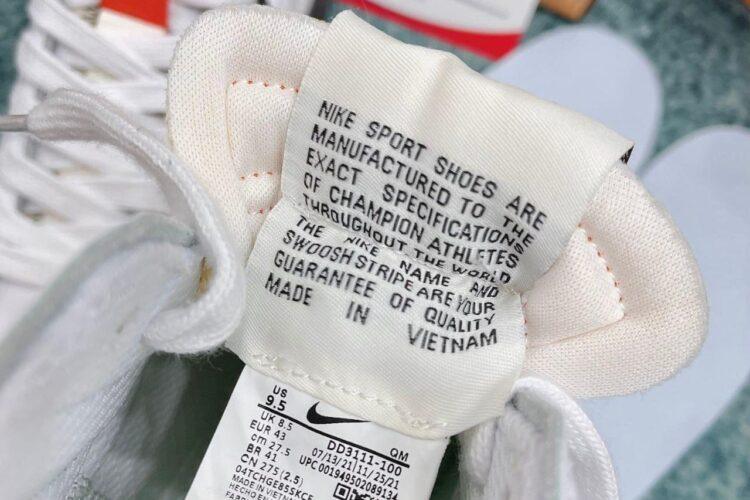 Giày Nike Blazer Mid 77 Jumbo White Black Trắng đen cổ cao Rep 1 1