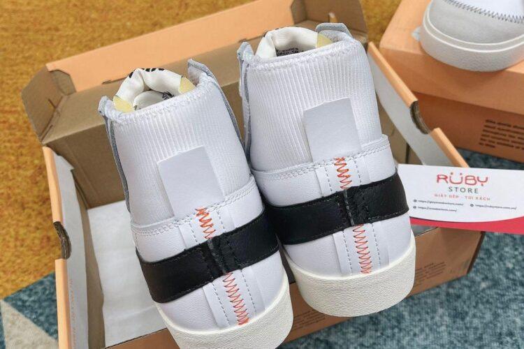 Giày Nike Blazer Mid 77 Jumbo White Black Trắng đen cổ cao Rep 1 1
