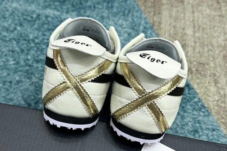Giày Onitsuka Tiger Mexico 66 Cream Black Gold Trắng đen vàng