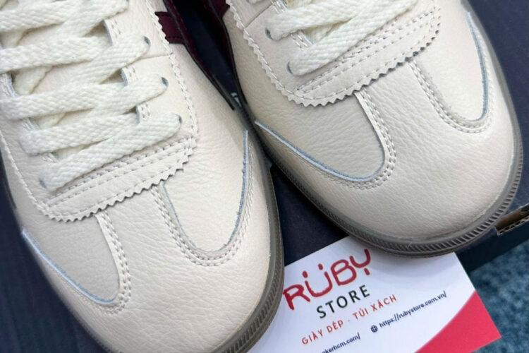 Giày Onitsuka Tiger Tokuten Màu Trắng kem sọc đỏ rượu