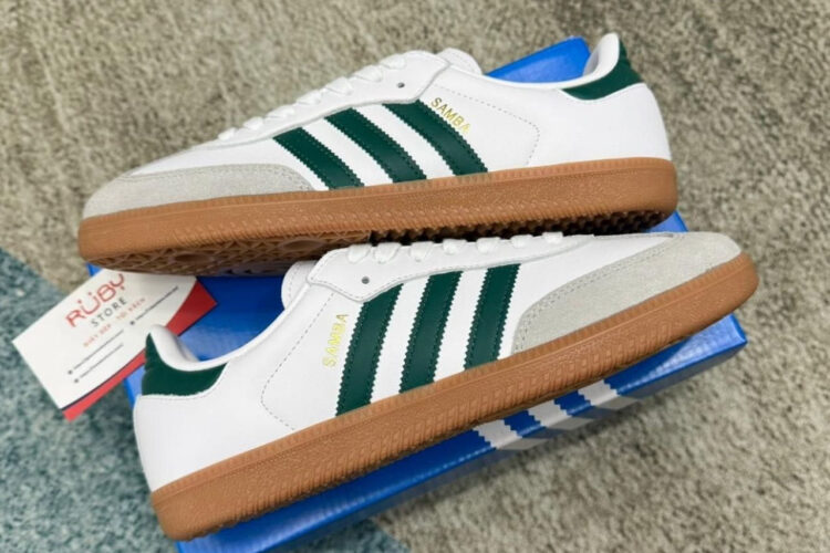 Giày adidas Samba OG White Green Trắng Xanh Lá