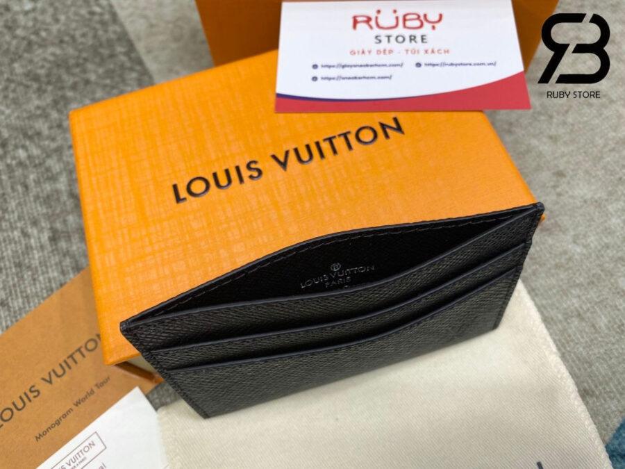 Ví đựng thẻ LV Card Holder Black Taiga M32730 Best Quality