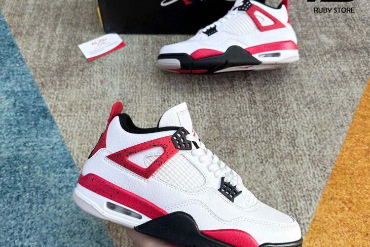 Giày Jordan 4 Retro Red Cement Trắng Đỏ Best Quality (Deal)